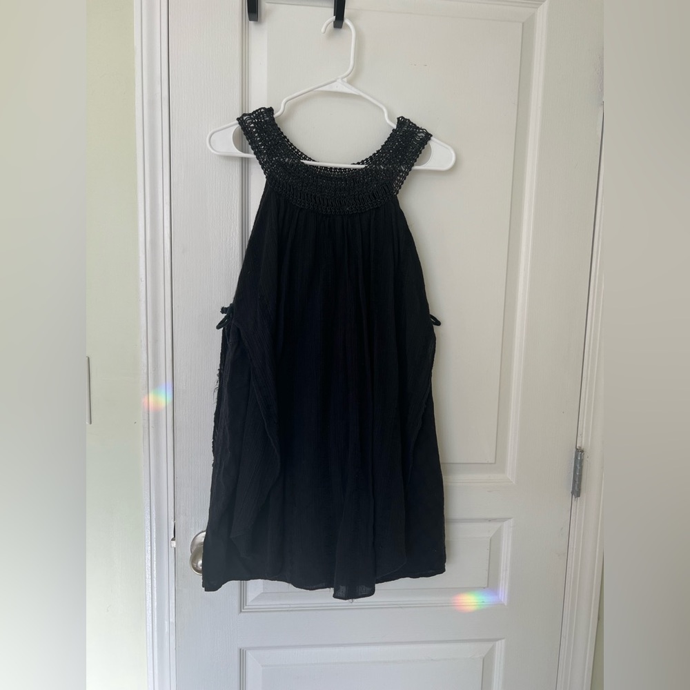 “Free People” Black Crotched Dress
